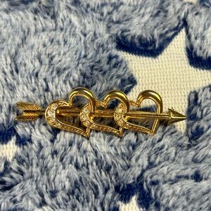 Gold Heart Arrow Hair Clip
